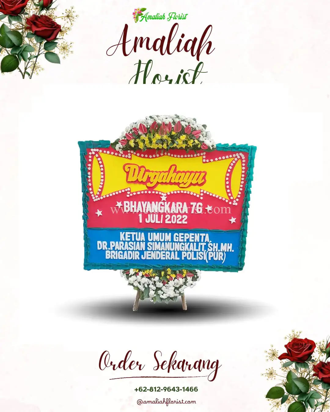 Papan Bunga HUT Ulang Tahun Sukamulya
